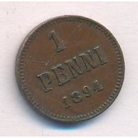 1 пенни 1894 год _состояние VF/XF