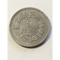 Франция 5 франков 1945