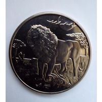 Сьерра-Леоне 1 доллар 2006г. Животные - Лев. AU