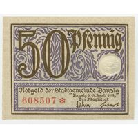 Данциг (Danzig) P11a 1919г. 50 Pfennig