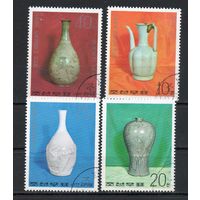 Фарфоровые вазы КНДР 1977 год серия из 4-х марок