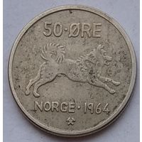 Норвегия 50 эре 1964 г. Собака