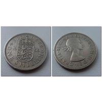 1 шиллинг 1956 г.в. Великобритания, KM# 904 SHILLING, из коллекции