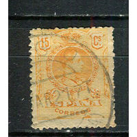 Испания (Королевство) - 1917/1921 - Король Испании Альфонсо XIII 15C - [Mi.247a] - 1 марка. Гашеная.  (Лот 80CB)