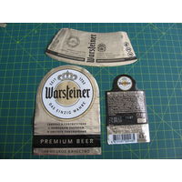 Этикетка от пива " Warsteiner " 0,5 л б/у