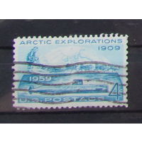 США 1959г. 50-летие арктического путешествия Роберта Пири и первого военного корабля США "Наутилус"под Северным полюсом