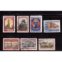 СССР-1954 (Заг.1669-1665)  гаш., 7 марок, 300-лет воссоединения Украины с Россией