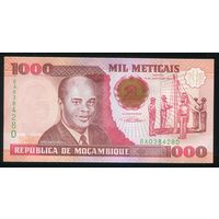 Мозамбик 1000 метикал 1991 г. P135. Серия BA. UNC