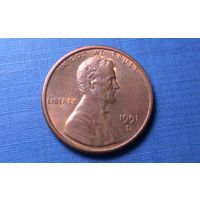1 цент 1991 D. США.