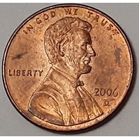 США 1 цент, 2006 Lincoln Cent Отметка монетного двора: "D" - Денвер (7-3-19)