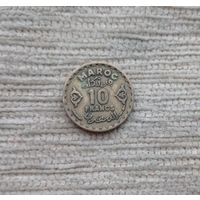 Werty71 Марокко французское 10 франков 1952
