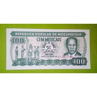 Банкнота 100 meticais Mocambique  1983 г.
