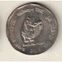 Индия 2 рупия 2003 150 лет Индийским железным дорогам