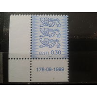 Эстония 1999 Стандарт, герб 0,30** угол